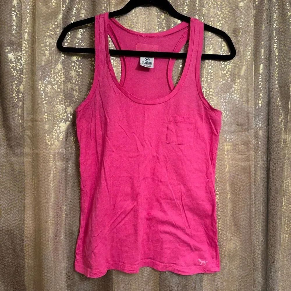 PINK Victrorias Secret Vintage Y2K 2000s Scoop Neck Tank Top XS